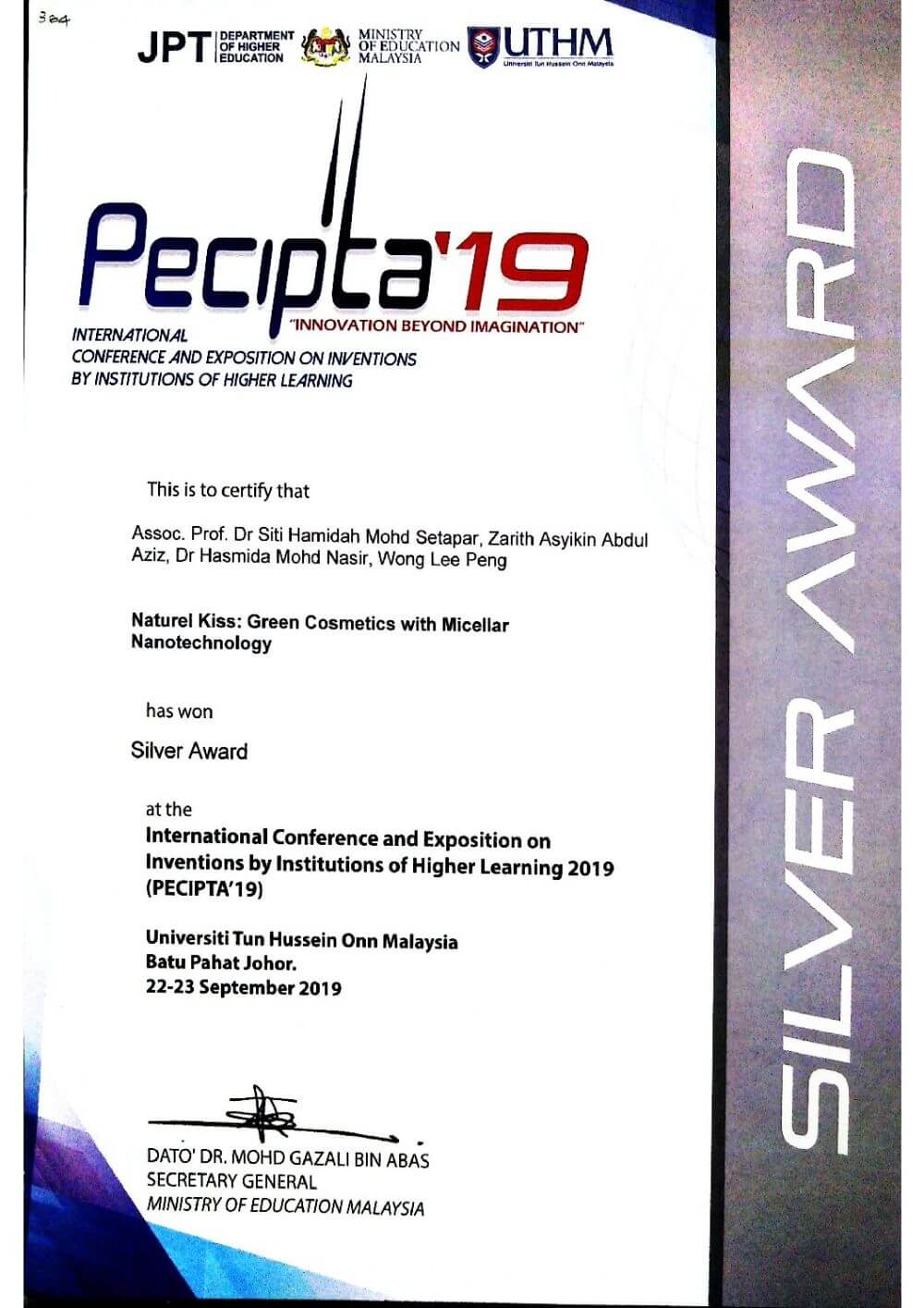Silver PECIPTA 2019