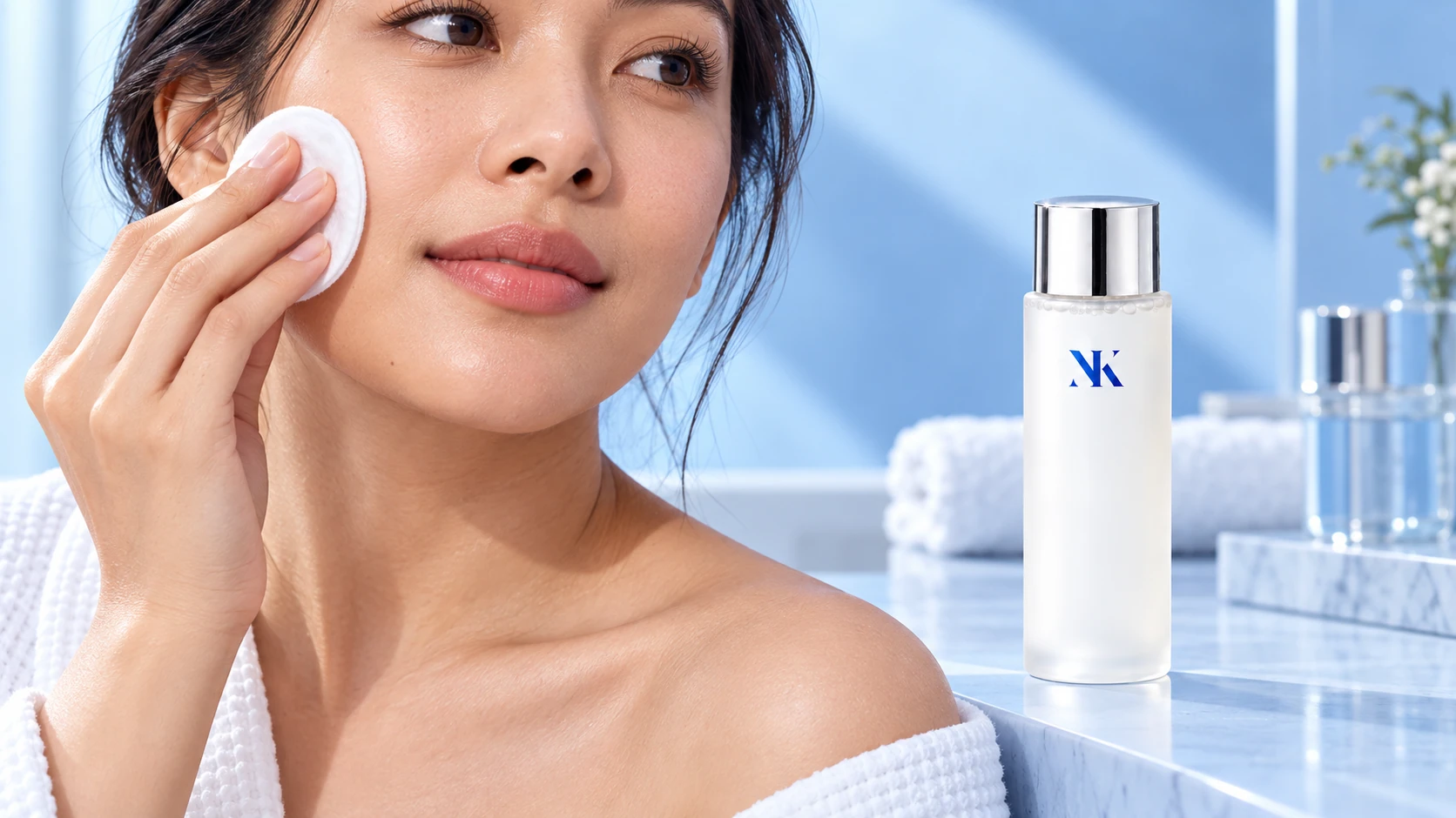 Penggunaan cleanser dengan kapas